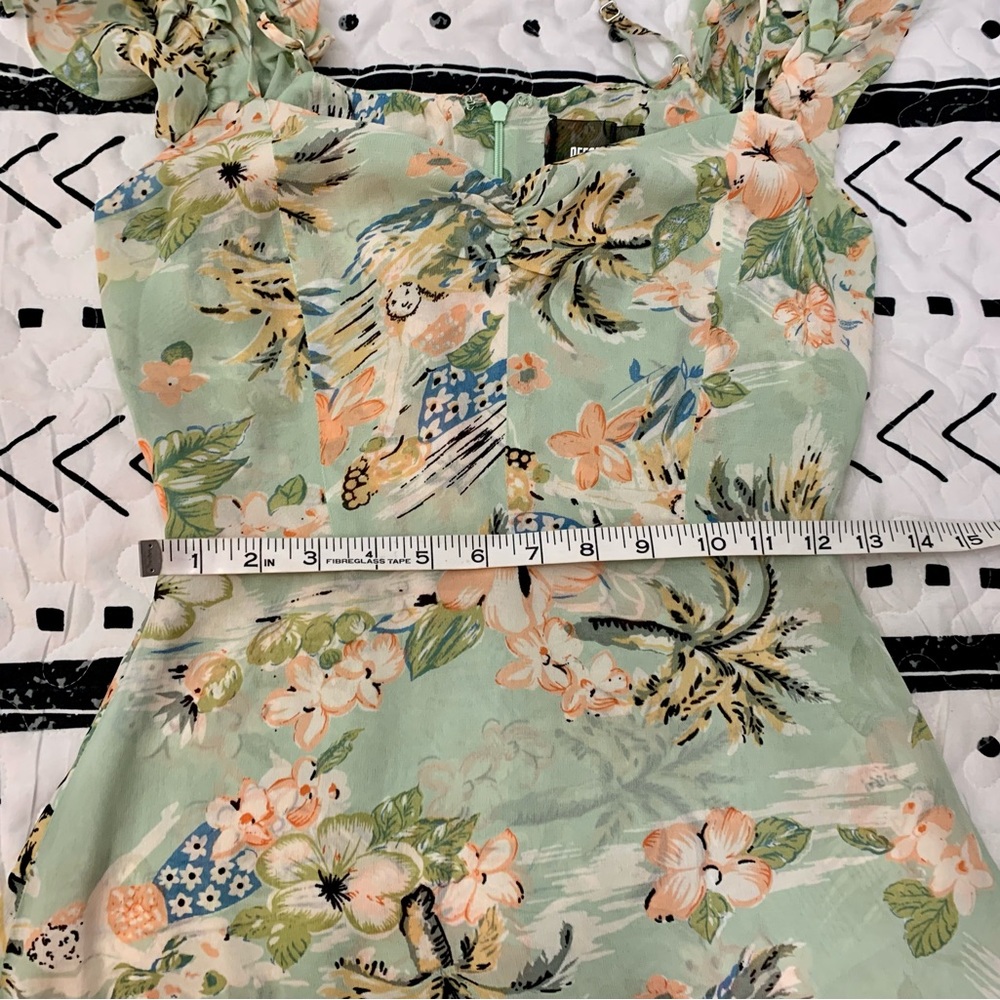 Reformation Floral Green Mini Dress - Picture 13 of 15